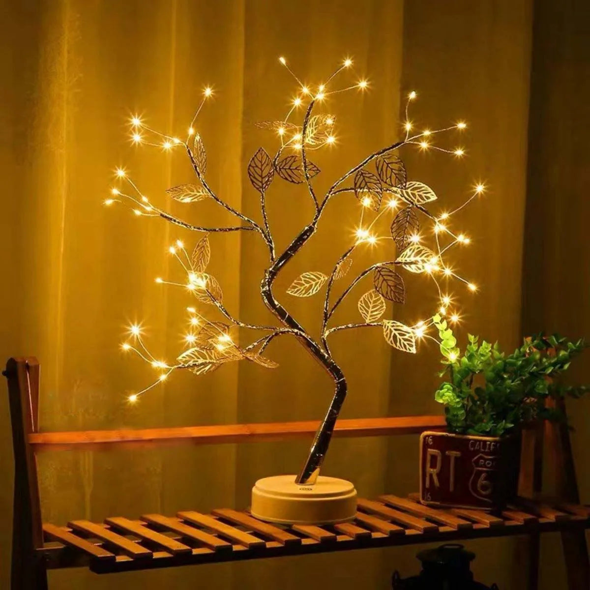 72 LED Golden Leaf Touch Tree Light - Image 5