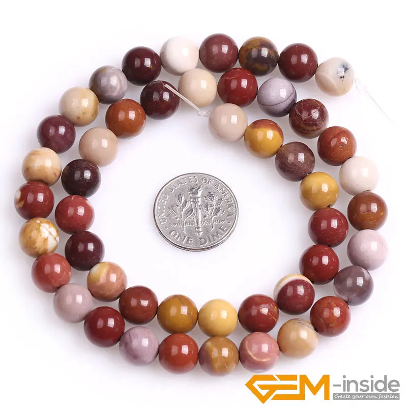 Natural 8mm Assorted Stone Round Beads – 15" Strand for DIY Jewelry Making - Image 13