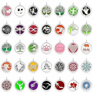 Magnetic Aroma Locket Pendant – Essential Oil Diffuser Jewelry with 5 Free Pads