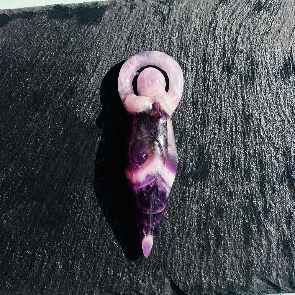 Natural Crystal Goddess Statue Carving – Pocket-Sized Home Decoration & Spiritual Gift - Image 14