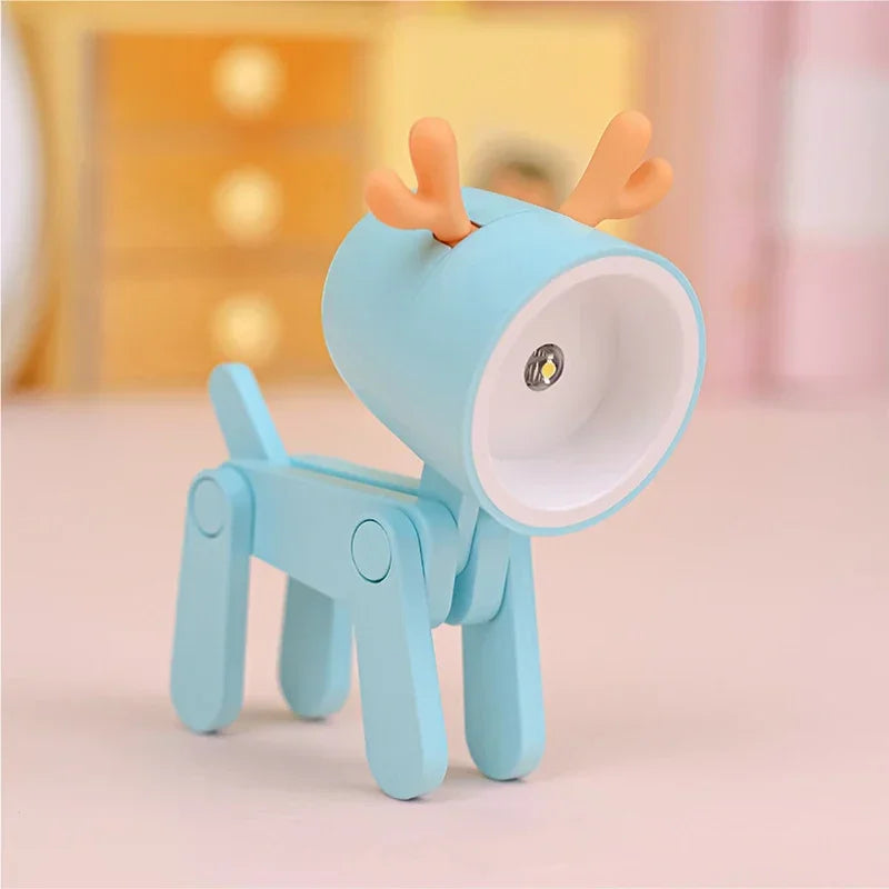 Mini LED Night Light – Foldable Dog & Deer Desk Lamp for Kids' Room & Holiday Decor - Image 14