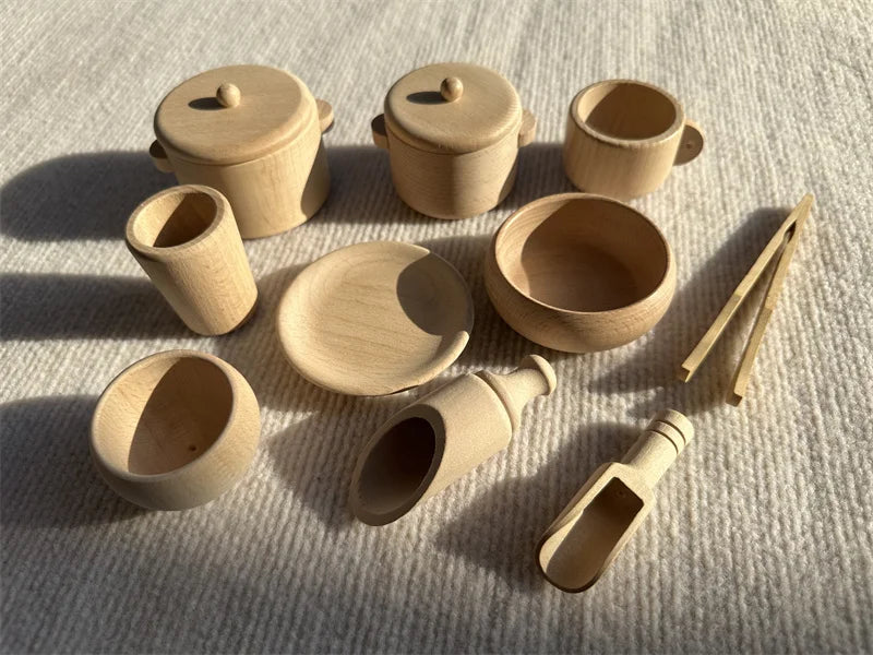 Kids Montessori Wooden Eggs & Kitchen Set - Image 12