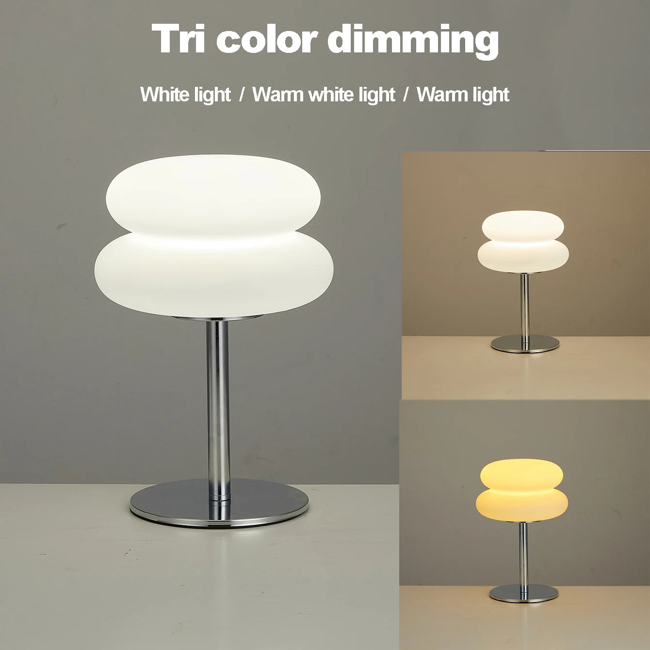 Elegant Cream Table Lamp with Plastic Lampshade