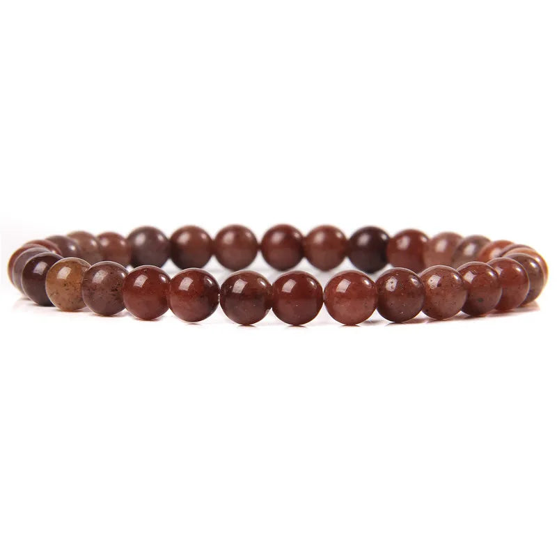 6MM Natural Stone Bead Stretch Bracelet – Energy Healing Agate Elastic Bangle for Men & Women - Image 30