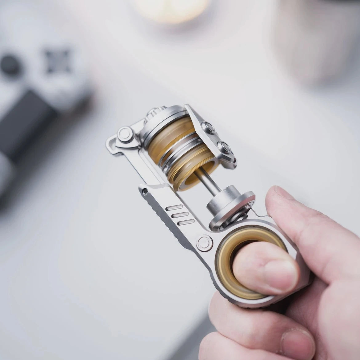 GobiggeR Sinian PEI Stainless Steel Tuning Fork Fidget Slider - Image 4