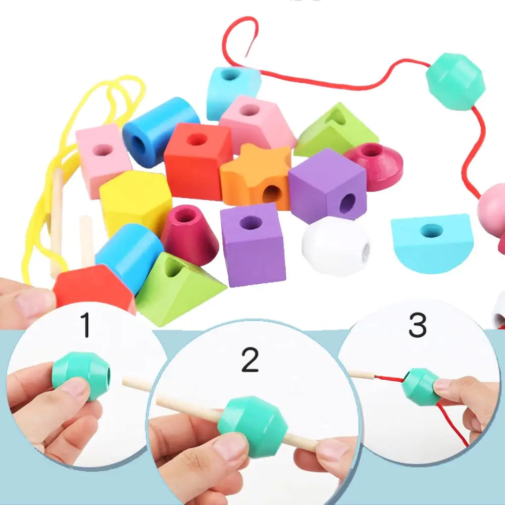 Montessori Wooden Color Shape Matching Puzzle Game - Image 4