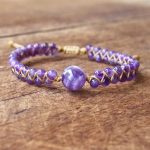 Natural Stone Braided Yoga Bracelet – Handmade Boho Charm Wrap Bracelet for Women