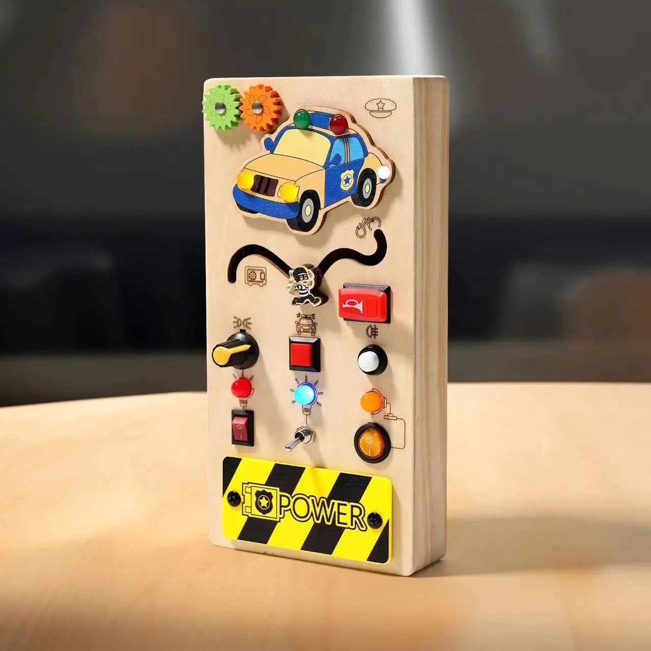 Montessori Busy Board Circuit - LED Light Socket Toy - Image 19