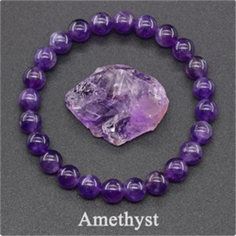 Natural Amethyst Quartz Beaded Bracelet – Wellness & Yoga Jewelry for Women - Image 14