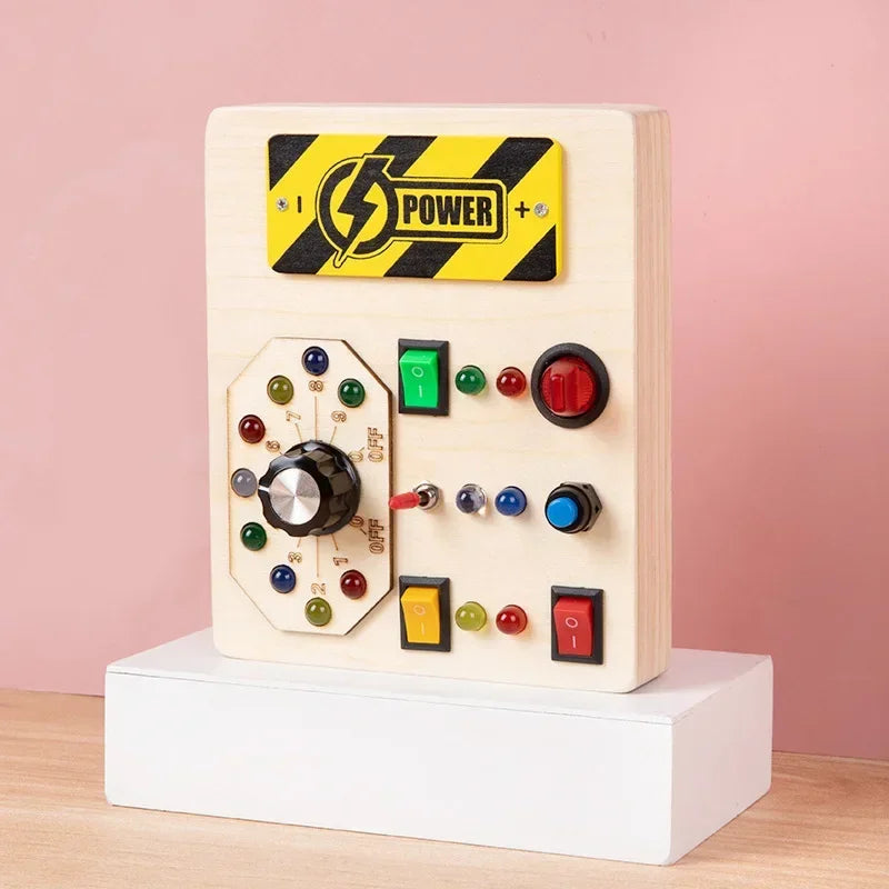 Montessori Busy Board Circuit - LED Light Socket Toy - Image 10
