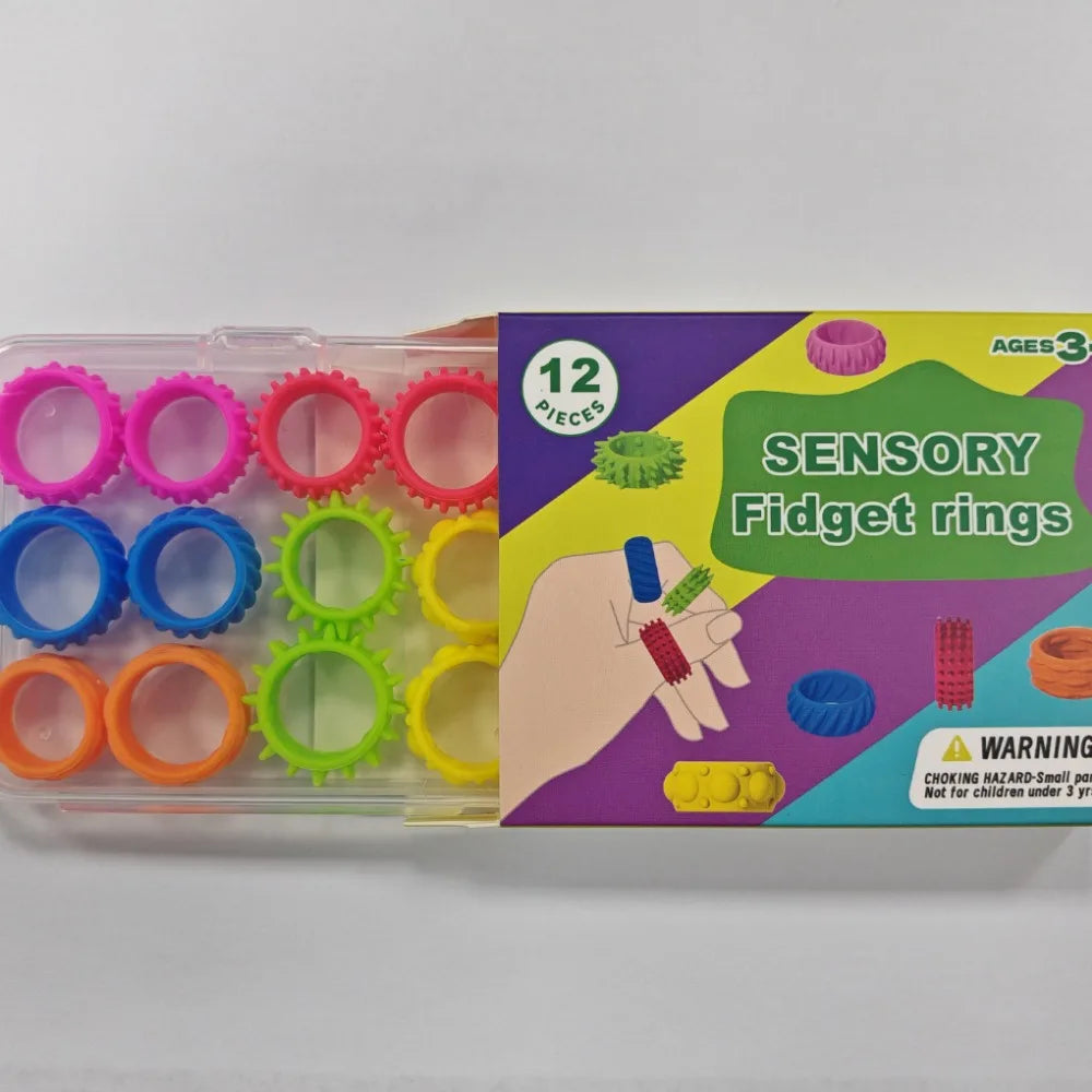 12pcs Spiky Sensory Finger Rings - Image 9