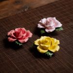 Handmade Ceramic Rose Incense Burner – Rose Fragrance Holder for Home Decor & Valentine’s Day Gift