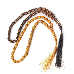 Practical 33-Bead Sandalwood Islamic Rosary – Portable Tasbih for Zikr, Meditation & Daily Mindfulness
