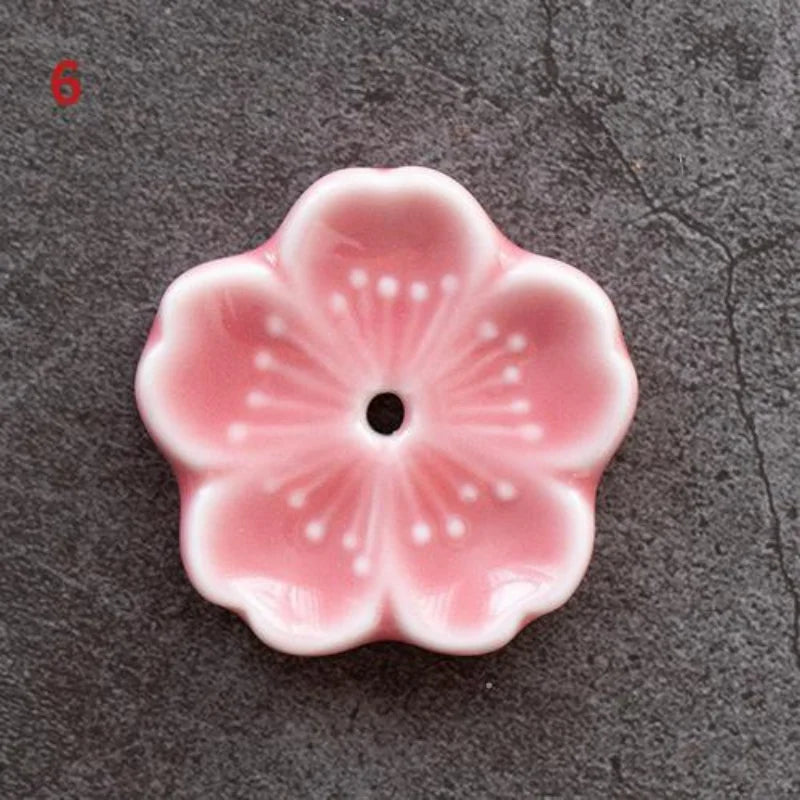 Ceramic Cherry Blossom Incense Burner – Elegant Stick Holder for Home, Office & Teahouse Decor - Image 14