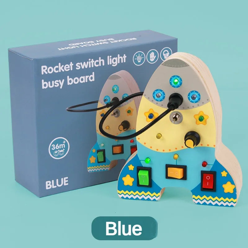 Montessori Busy Board Circuit - LED Light Socket Toy - Image 15