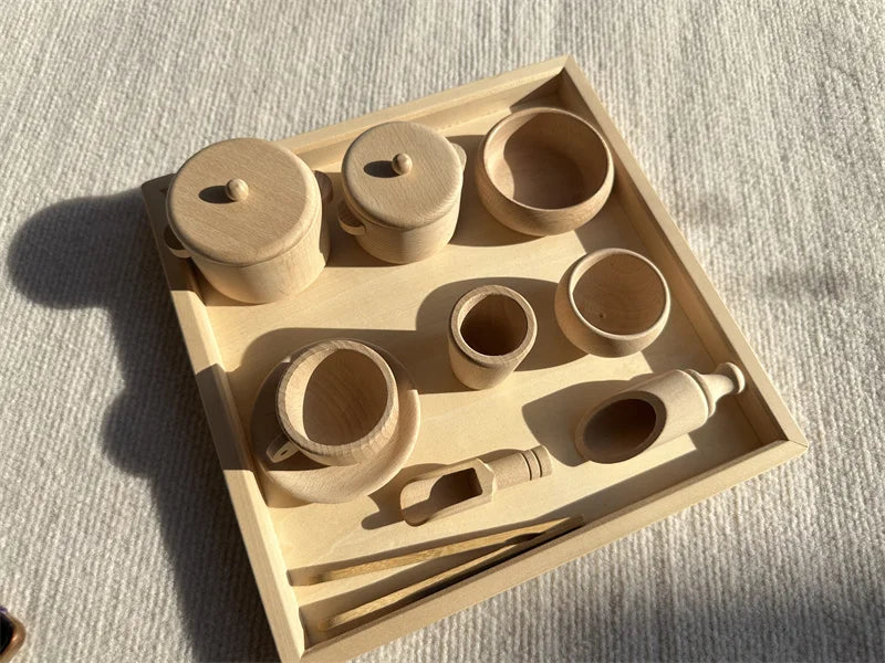 Kids Montessori Wooden Eggs & Kitchen Set - Image 6