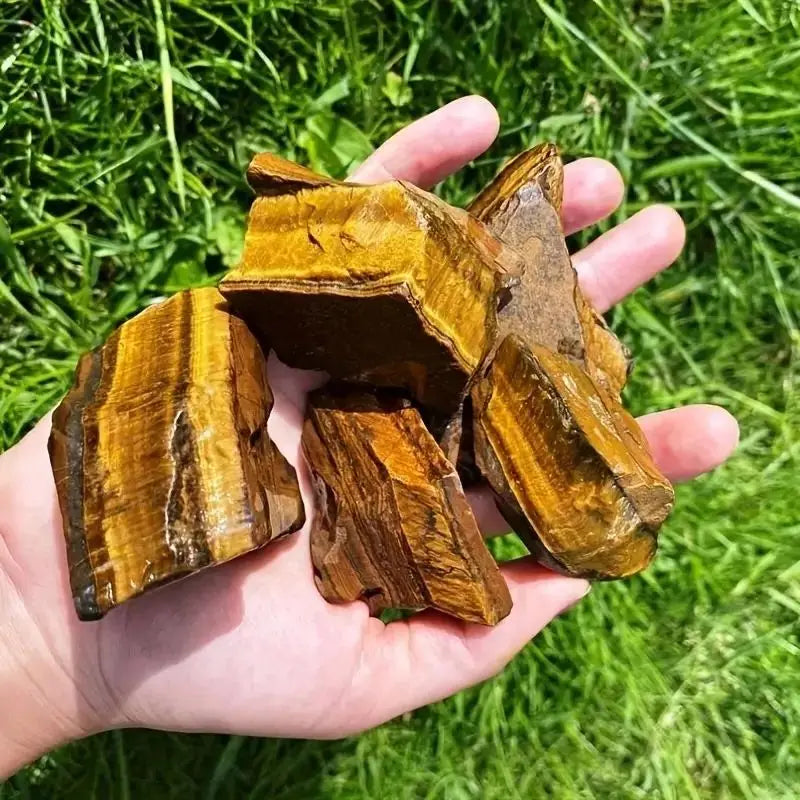 500g Natural Tiger Eye Raw Stone – Rough Crystal Mineral for Reiki Healing & Aromatic Diffusion