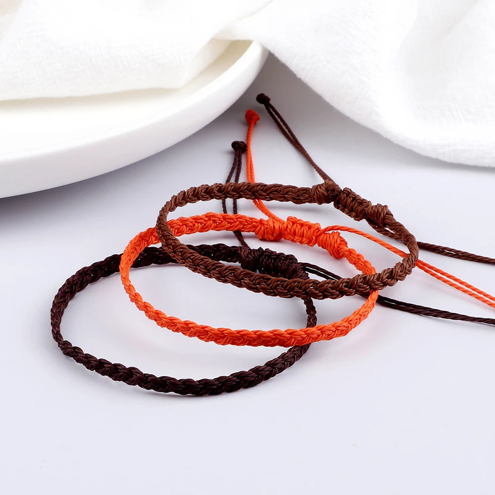 Adjustable Waterproof Wax String Bracelet – Handmade Tibetan Buddhist Friendship & Prayer Jewelry - Image 2