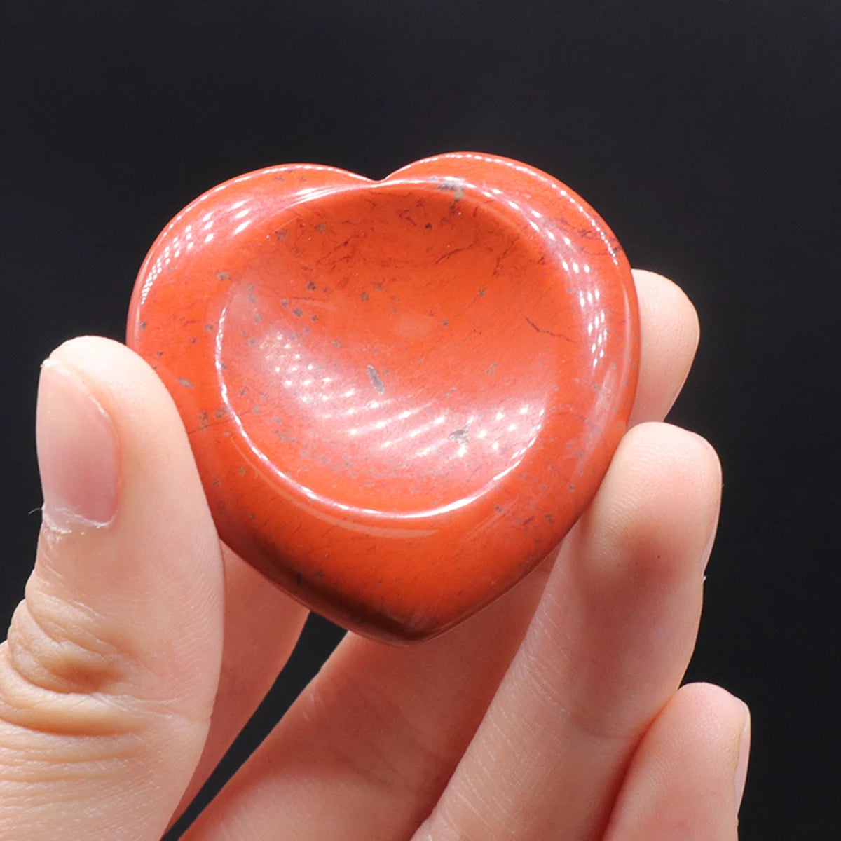 40mm Natural Crystal Heart Worry Stone – Healing Massage Tool & Jewelry Accessory - Image 2