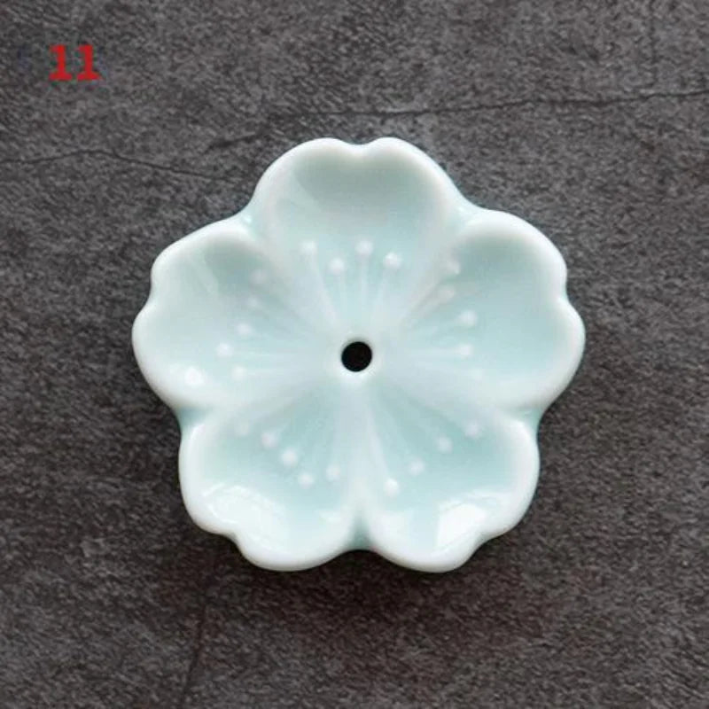 Ceramic Cherry Blossom Incense Burner – Elegant Stick Holder for Home, Office & Teahouse Decor - Image 9