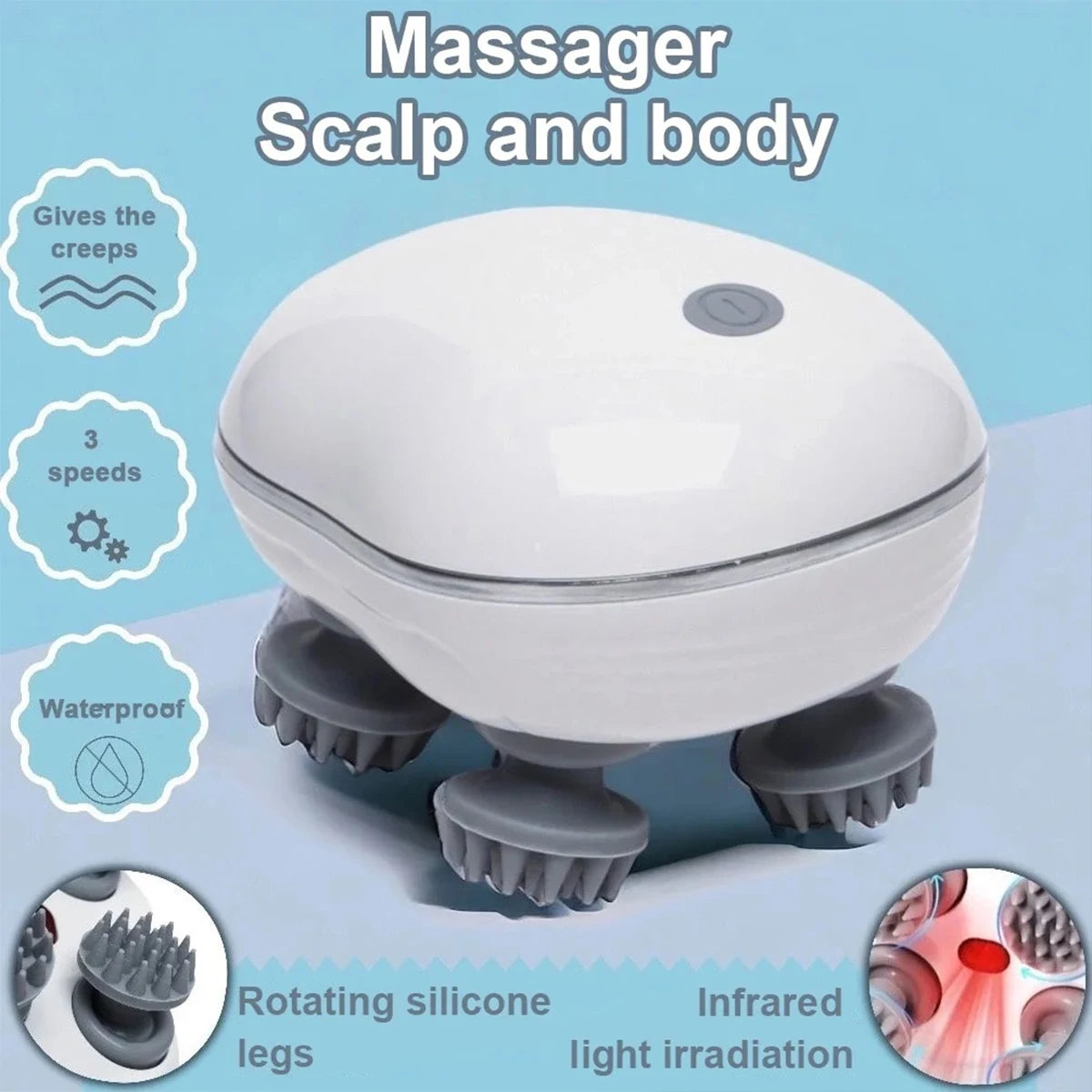 Head Massager with Adjustable Speed