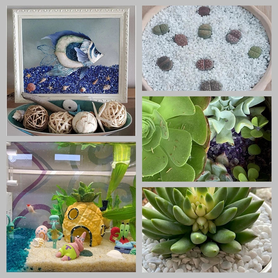 3–5MM Natural Stone Gravel Chips – Quartz, Agate, Jasper Healing Crystals for Home & Aquarium Decor - Image 2