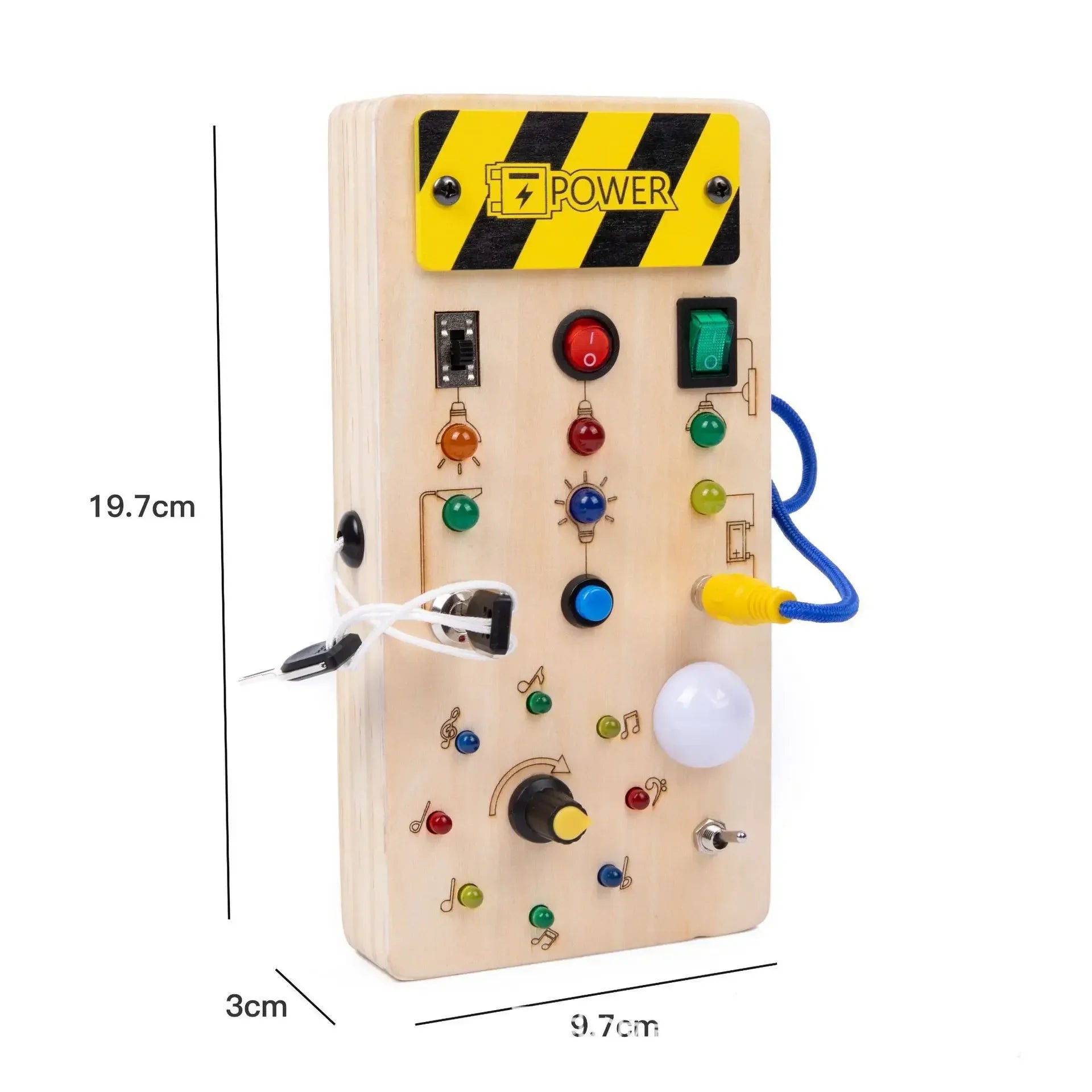 Montessori Busy Board Circuit - LED Light Socket Toy - Image 14