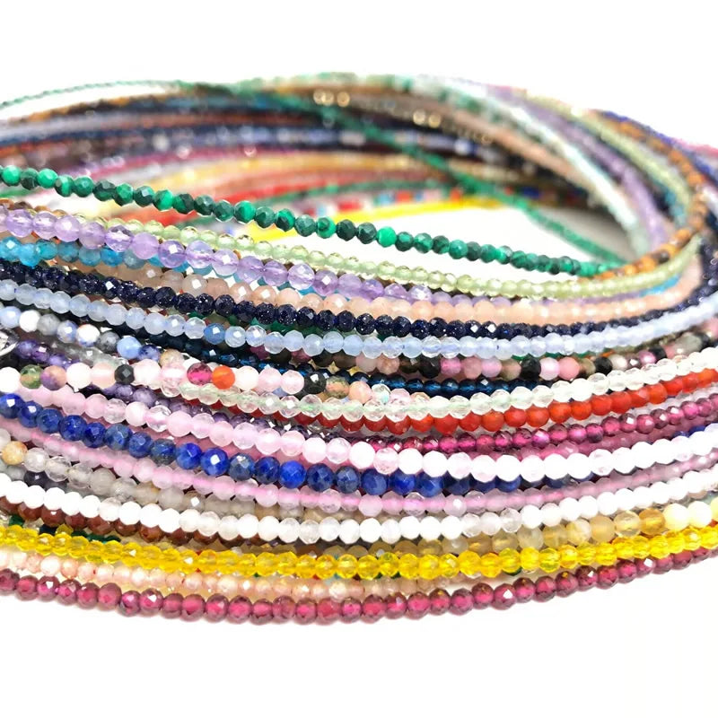 2–3mm Natural Stone Beaded Necklace – Handmade Mini Crystal Healing Jewelry for Women - Image 5