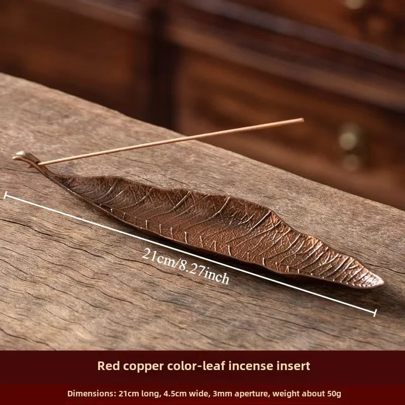 Incense Holder Ash Catcher Long Leafs Censer Meditation Home Decor - Image 8