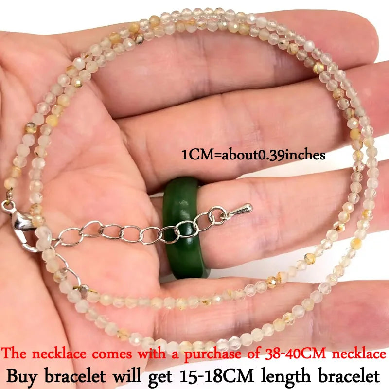 2–3mm Natural Stone Beaded Necklace – Handmade Mini Crystal Healing Jewelry for Women - Image 32