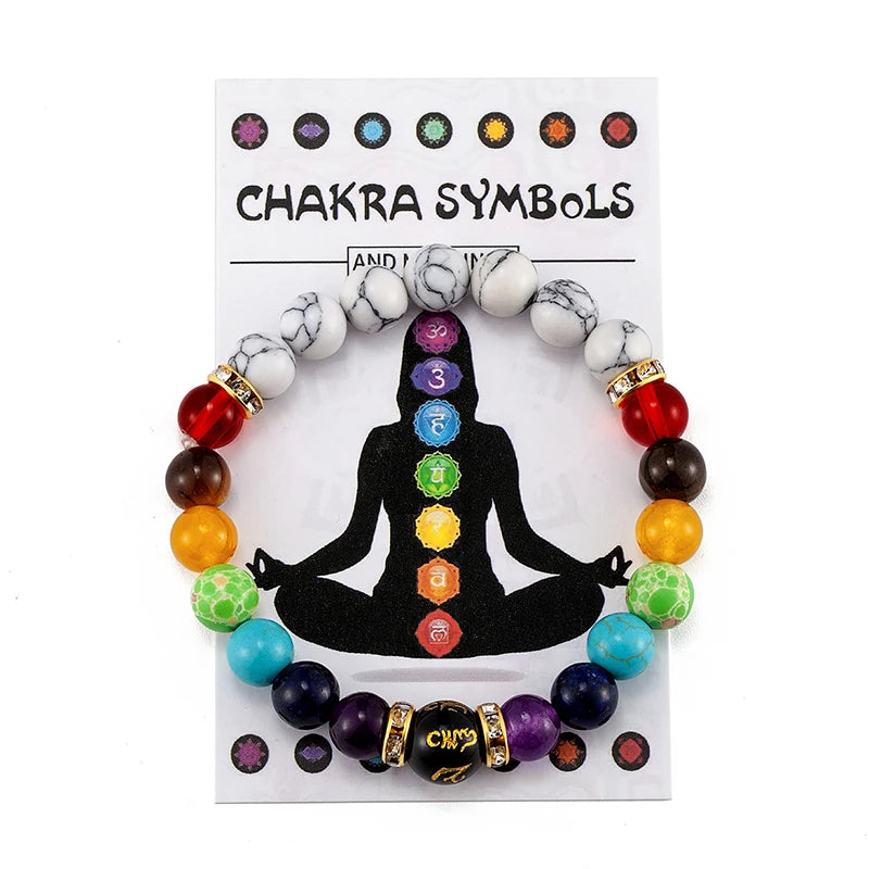 7 Chakra Bracelet with Meaning Card – Natural Crystal Healing Jewelry for Men & Women - Image 3