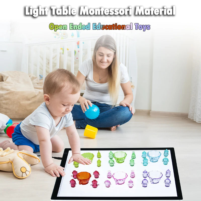 Montessori Light Table - Transparent LED Learning Toys - Image 2
