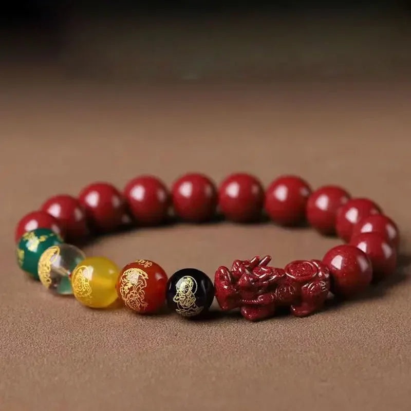 Feng Shui Pixiu Cinnabar Bracelet – Lucky Chinese Charm Jewelry with Auspicious Juyun Beads - Image 7