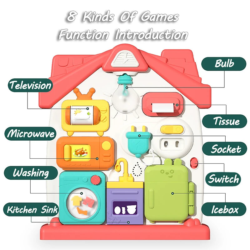 Baby Sensory Busy Board - Montessori Multifunctional Toy - Image 6
