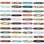 6MM Natural Stone Bead Stretch Bracelet – Energy Healing Agate Elastic Bangle for Men & Women
