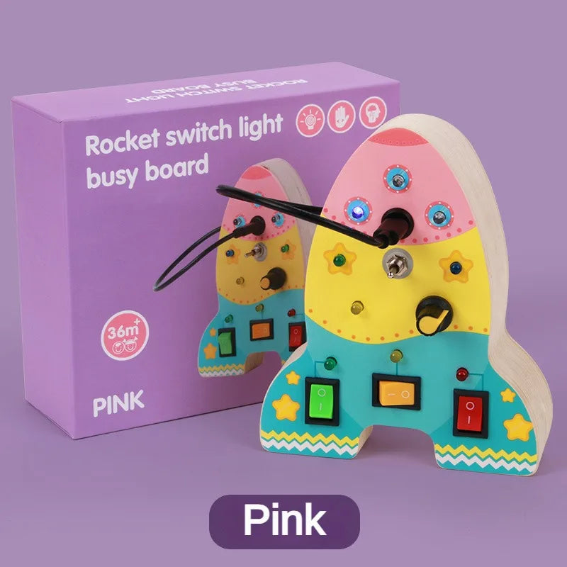 Montessori Busy Board Circuit - LED Light Socket Toy - Image 26