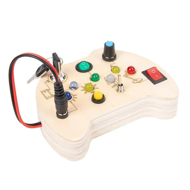 Montessori Busy Board Circuit - LED Light Socket Toy - Image 21